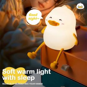 Veilleuse en Silicone Forme Canards pour Chambre d’enfant Rechargeable