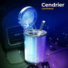 Cendrier Ciga-rete avec couvercle anti-odeur à éclairage coloré