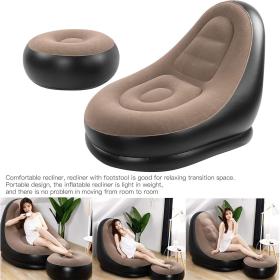 Chaise Gonflable avec Repose-Pieds Très Confortable – كرسي إسترخاء قابل للنفخ