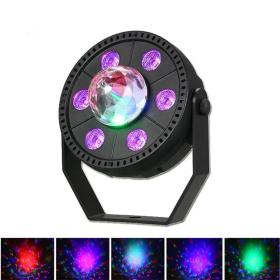 جهاز عرض ضوئي ليزر يدور بتأثيرات ستروبوسكوب 6 في 1  - Projecteur jeux de lumiere RGB Laser rotatif  6en1 effets Stroboscope