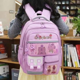 Sac à Dos Enfant Kawaii Capybara Mauve – حقيبة ظهر للأطفال بنفسجي