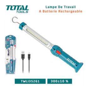 ضوء عمل قابل للشحن بقاعدة مغناطيسية - Lampe De Travail TOTAL Rechargeable Avec Base Magnétique TWL3606LI