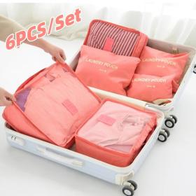 مجموعة من 6 قطع أكياس تخزين، حقيبة غسيل للسفر - Ensemble de 6 Pcs Sacs de rangement Cube de voyage laundry Pouch
