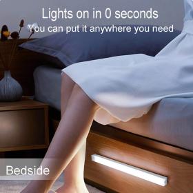 أضواء مزودة بمستشعر للحركة - Lumières LED sous-meuble avec capteur de mouvement PIR, Rechargeable, batterie, armoire, garde-robe, détection automatique