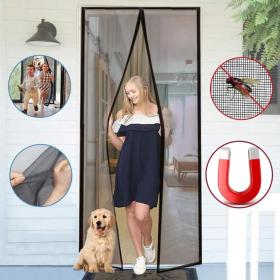 ستارة ناموسية للباب مع إغلاق مغناطيسي - Moustiquaire rideau pour porte avec fermeture magnétique 100x210cm