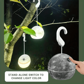 مصباح معلق للزينة على شكل كرة ، للتخييم الداخلي والخارجي - Lampe Led Suspendue En Forme De Boule Décorative, Rechargeable Par Usb, Pour Camping Intérieur Et Extérieur