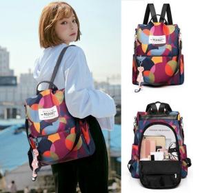 حقيبة ظهر مقاومة للماء ومضادة للسرقة للنساء - Sac à dos oxford Antivol étanche pour femmes