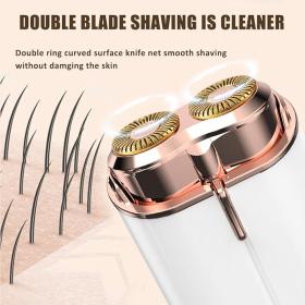 ماكينة حلاقة كهربائية غير مؤلمة مع ضوء لإزالة شعر الذقن والشفة العلوية بشكل فوري - Rasoir électrique indolore avec lumière LED pour épilation instantanée du menton/lèvre supérieure