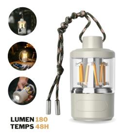 فانوس محمول في الهواء الطلق مع وظيفة بنك الطاقة لشحن مصباح الخيمة من النوع س - Lanterne Led Portable d'extérieur avec chargement de Type C, Power Bank,  lampe de tente, fonction batterie externe