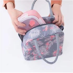 حقيبة غداء قماشية معزولة محمولة مقاومة للماء - Sac à lunch en toile isotherme portable étanche